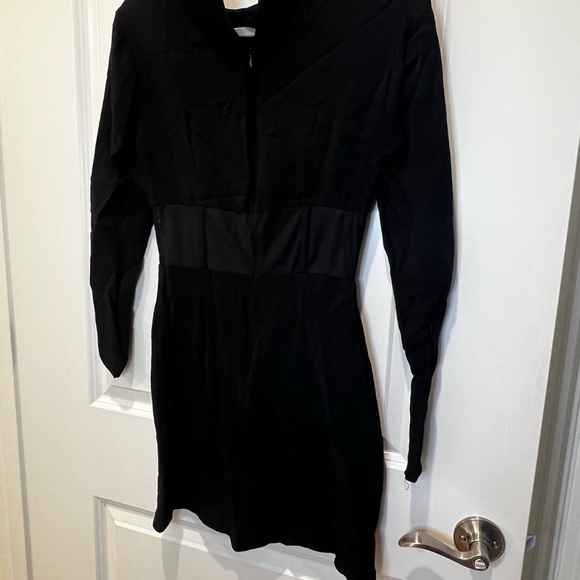 Zara Corset Long Sleeve Black Mini Dress Size Medium - Picture 5 of 13